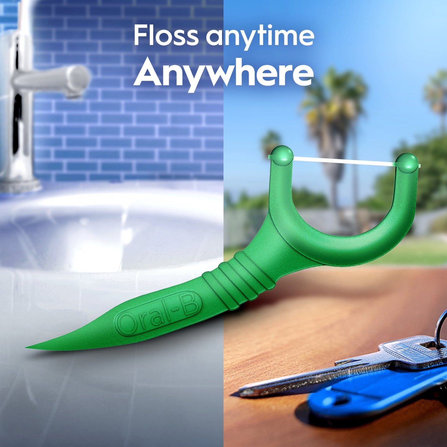 Oral-B Floss, Glide Mint Dental Floss Picks with Long Lasting Scope Flavor, 75 Picks