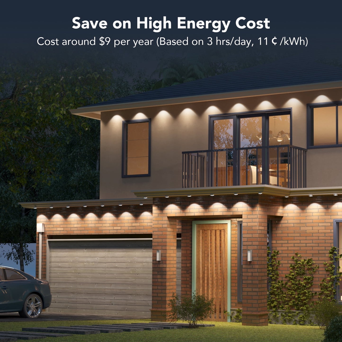 Govee 50ft Black Smart Outdoor RGBIC Permanent Outdoor Lights with 36 Lights