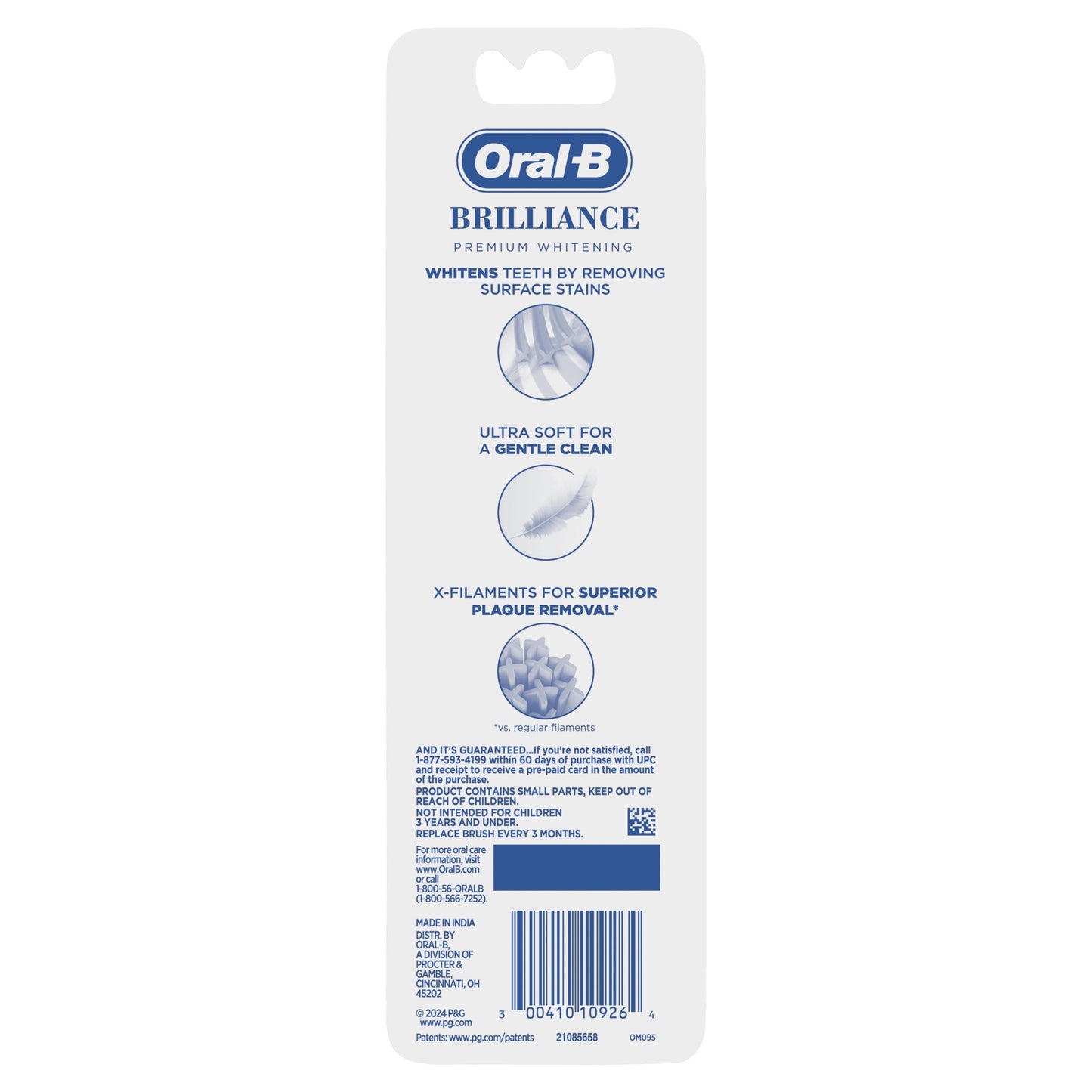 (2 pack) Oral-B Toothbrush Pro Whitening Brilliance, Extra Soft, Black and Teal, 2 Count