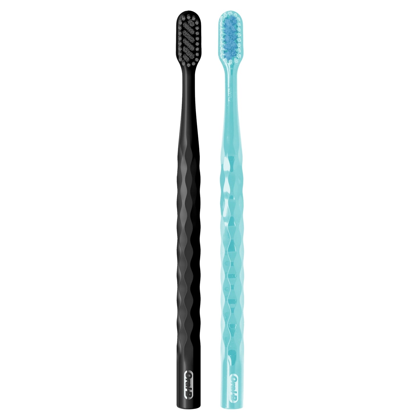 (2 pack) Oral-B Toothbrush Pro Whitening Brilliance, Extra Soft, Black and Teal, 2 Count