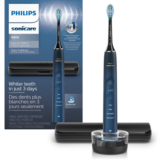 Philips Sonicare 9000 Special Edition Rechargeable Toothbrush, Blue Black, HX9911/92