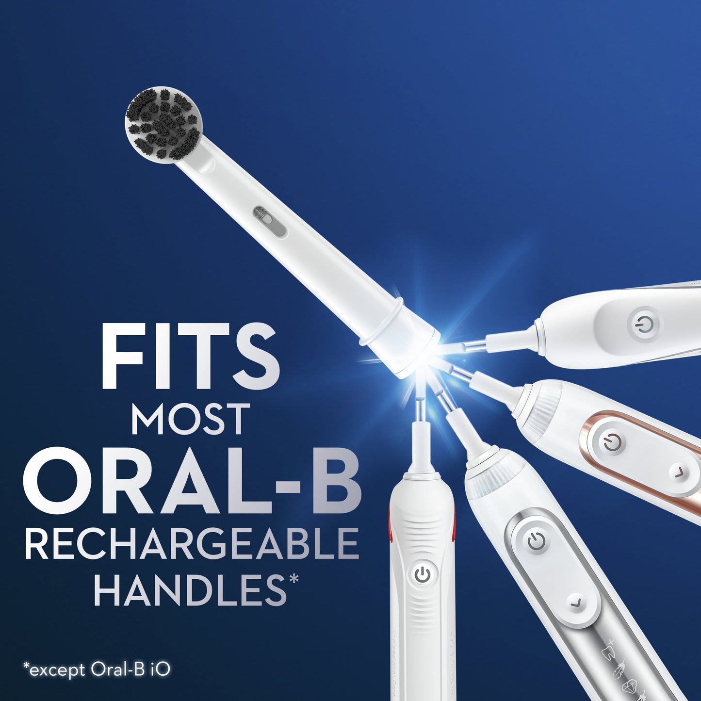 Oral-B Charcoal Electric Toothbrush Replacement Head, White, 2 Ct