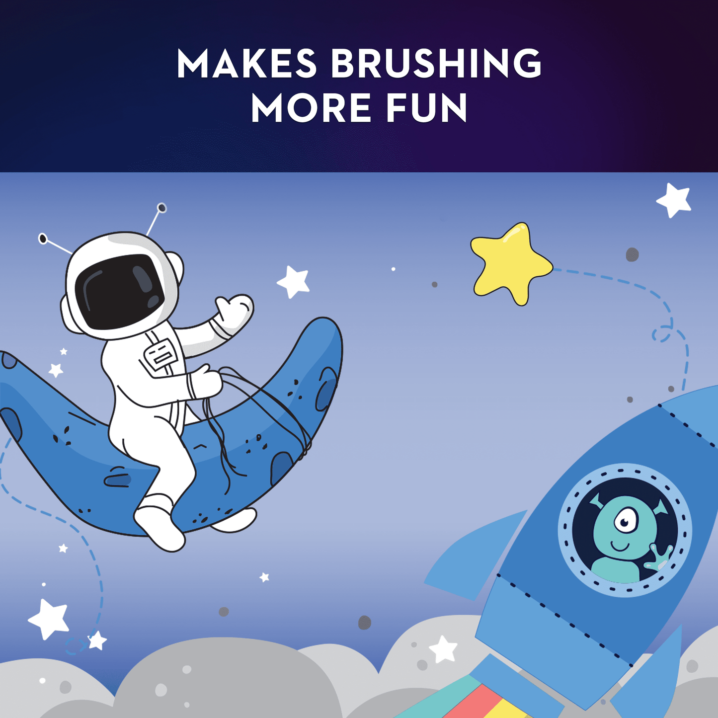 Oral-B Kids Toothbrush with Space Designs, Extra Soft Bristles, 4 Pack, for Children Ages 2+