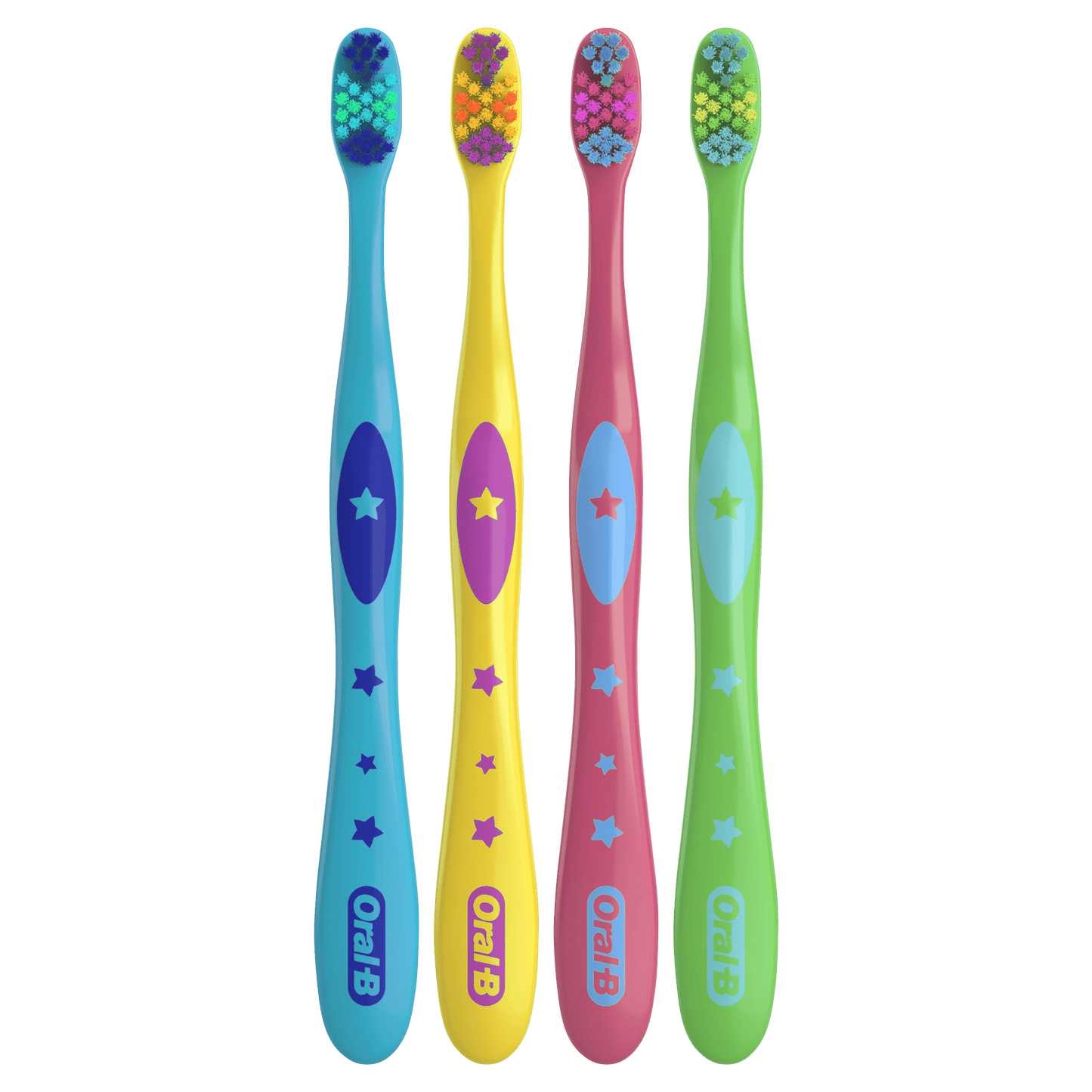 Oral-B Kids Toothbrush with Space Designs, Extra Soft Bristles, 4 Pack, for Children Ages 2+