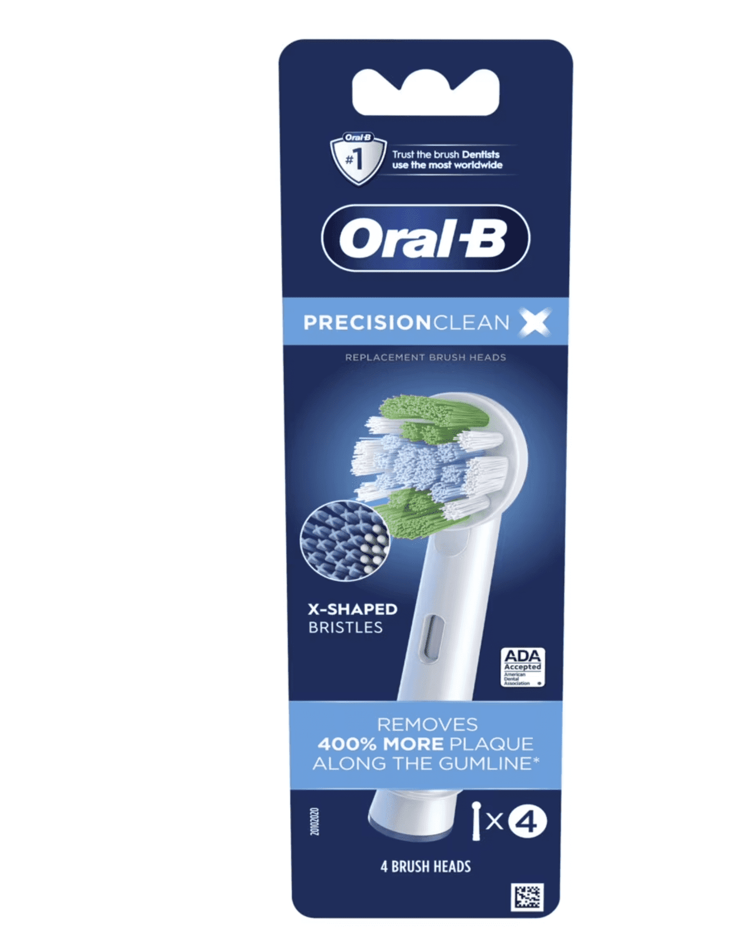 Braun Oral-B Precision Clean Electric Toothbrush Replacement Heads, 4 Count, White