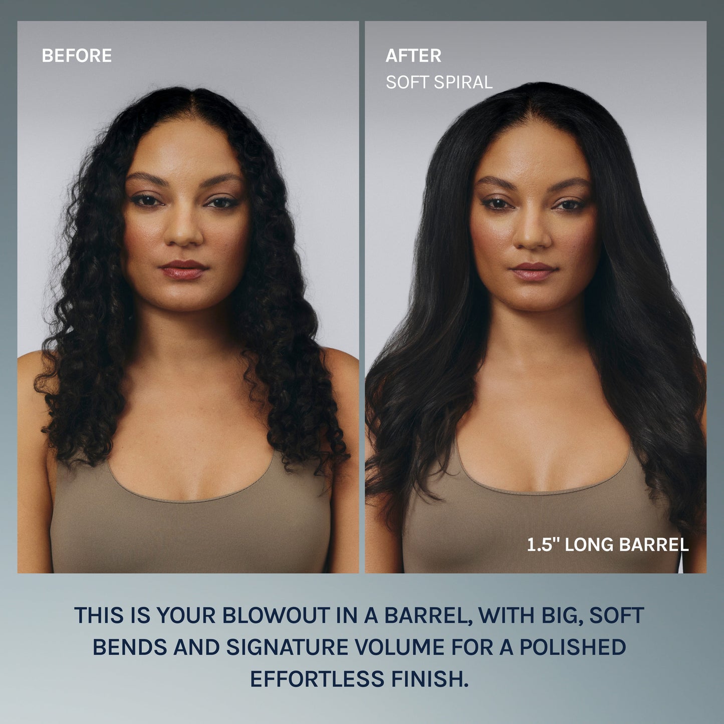 Bio Ionic Long Barrel Styler, 1" Curling Iron, Curling Wand, Adjustable Heat Hair Curler
