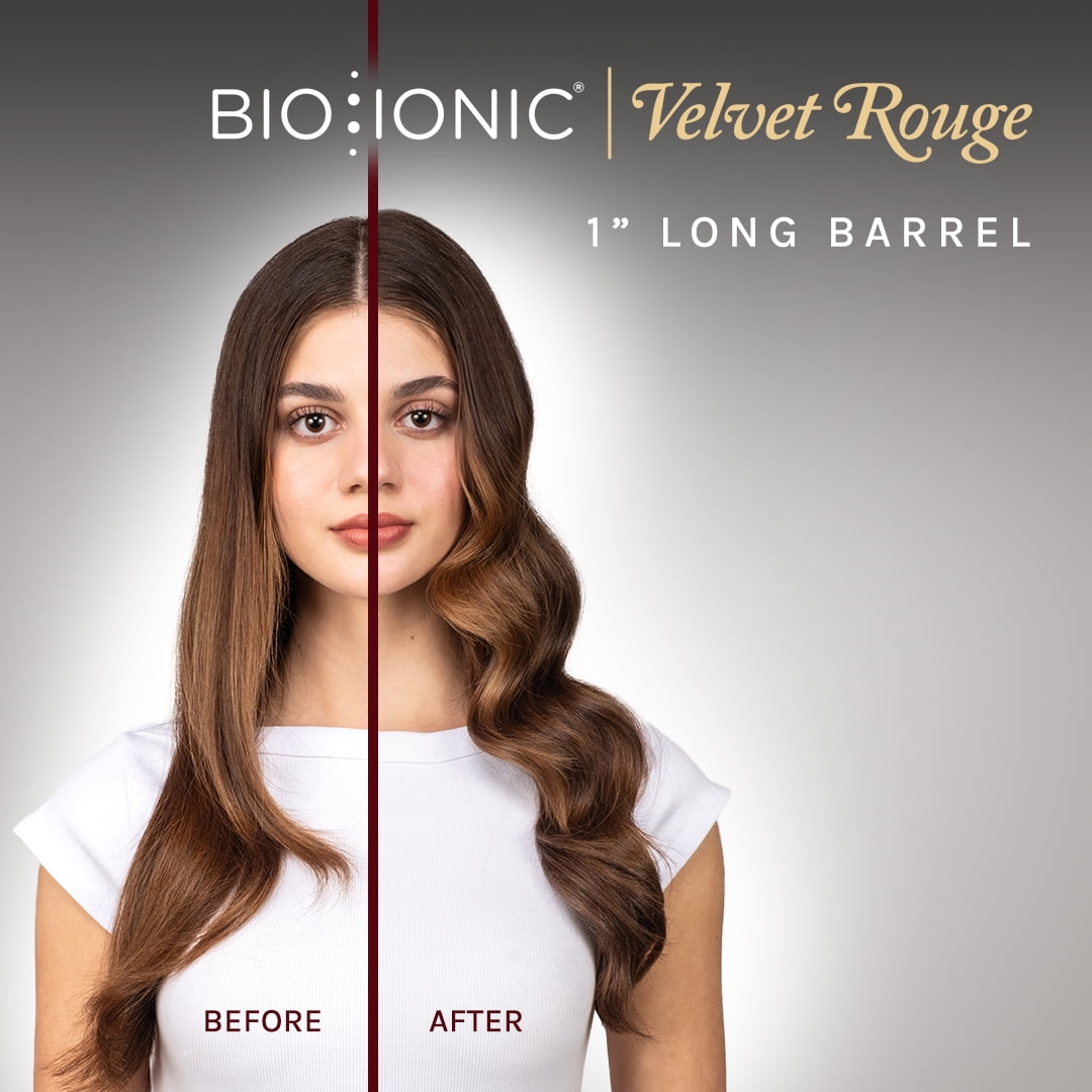 Bio Ionic Long Barrel Styler, 1" Curling Iron, Curling Wand, Adjustable Heat Hair Curler