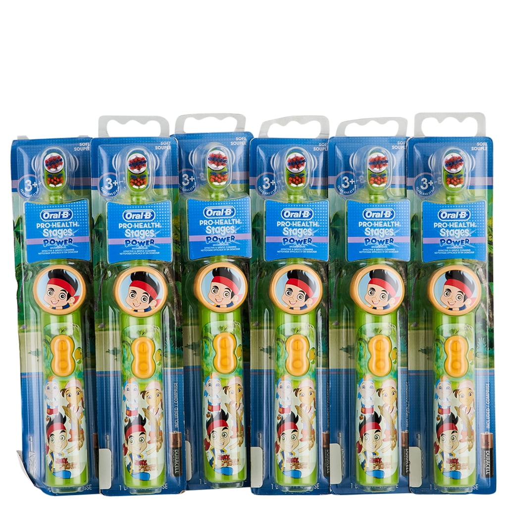 Oral-B Pro Health Stages Power Kids ToothBrush Jake &amp; The Neverland Pirates 6 Ct