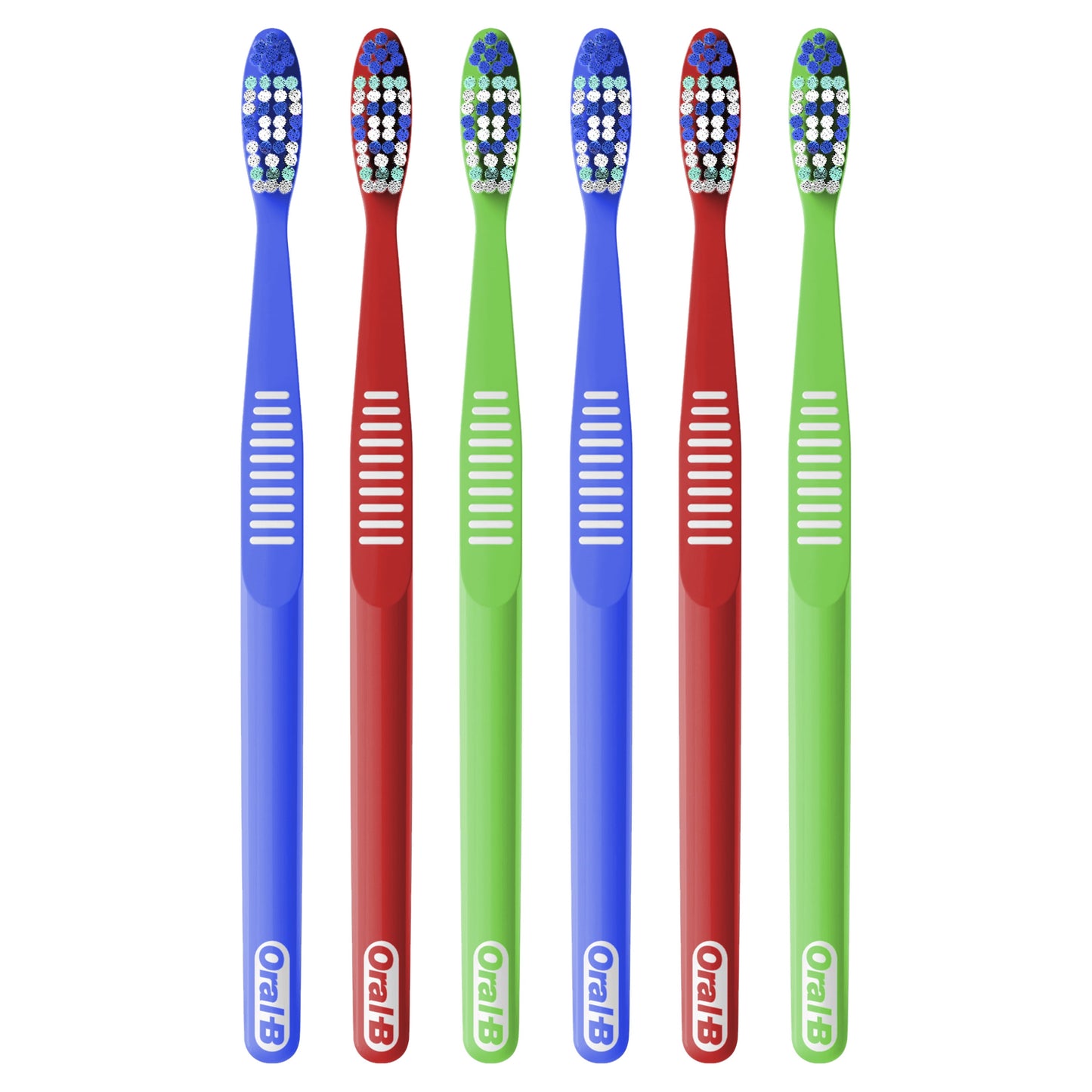 Oral-B Healthy Clean and Gentle Toothbrush, Medium, 6 ct