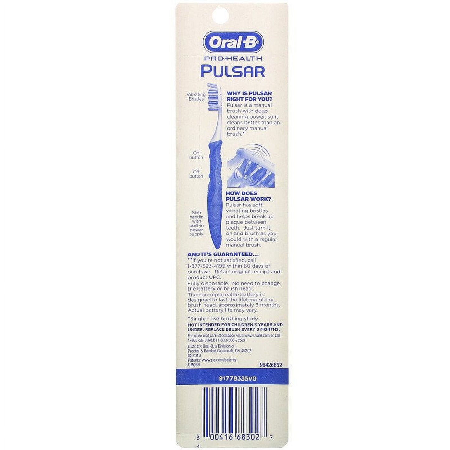 2 Pack - Oral-B Pulsar Toothbrush Soft 1 Each