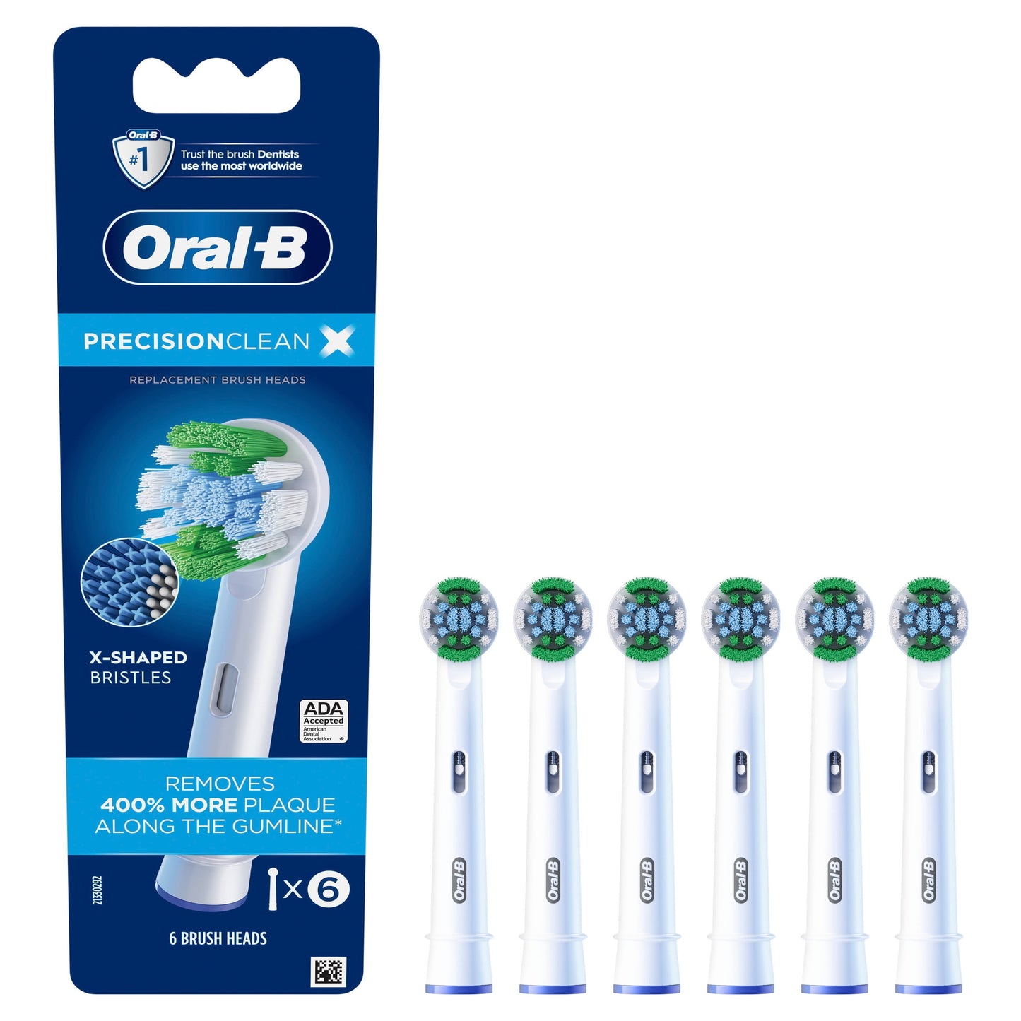 Oral-B Toothbrush Heads, PrecisionCleanX X-Filament Replacement Brush Heads, 6 Count
