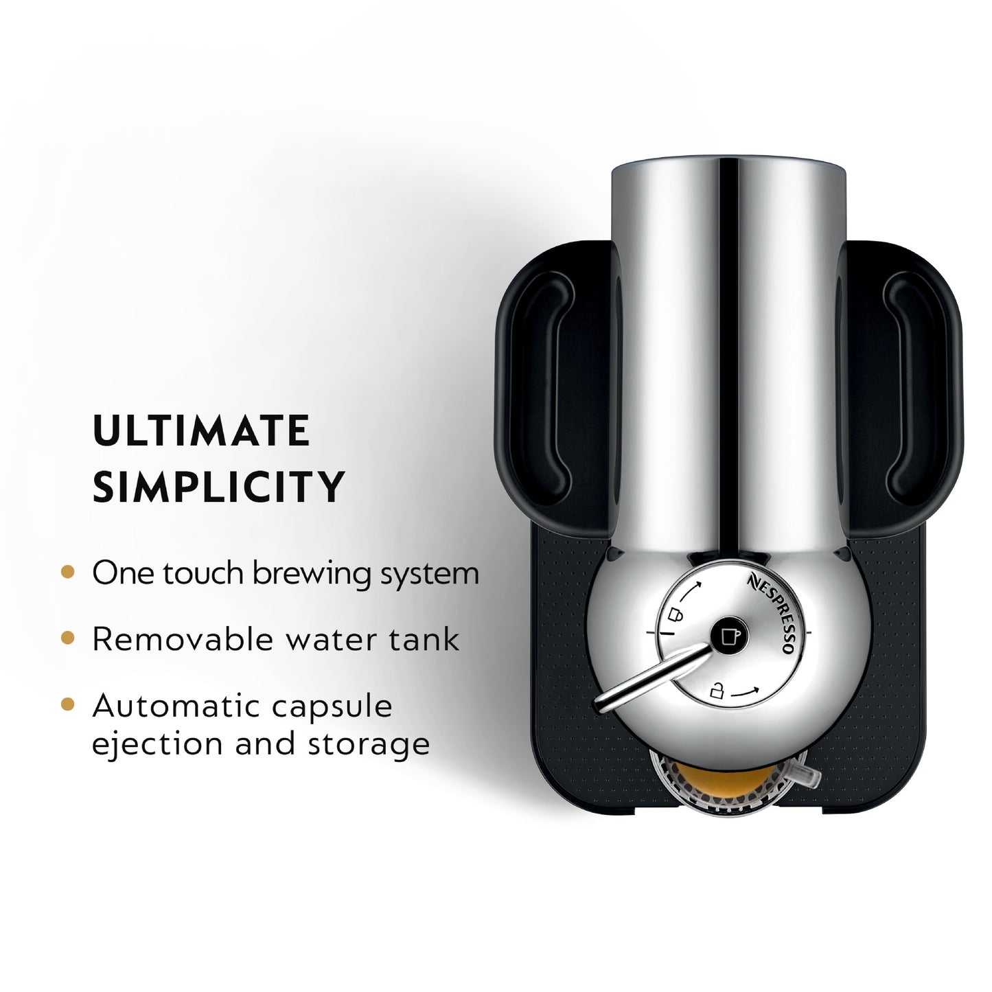 Nespresso Vertuo Coffee &amp; Espresso Single-Serve Machine in Chrome, BNV220CRO1BUC1