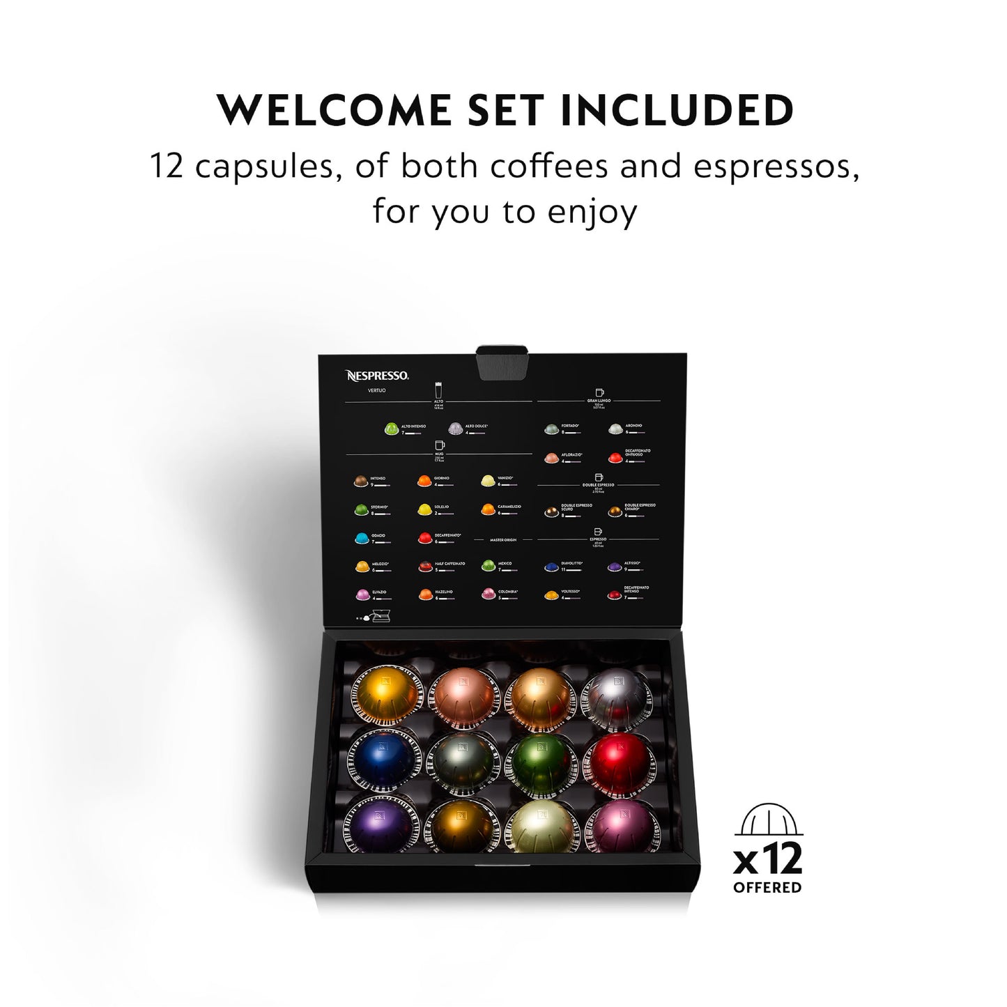 Nespresso Vertuo Coffee &amp; Espresso Single-Serve Machine in Chrome, BNV220CRO1BUC1