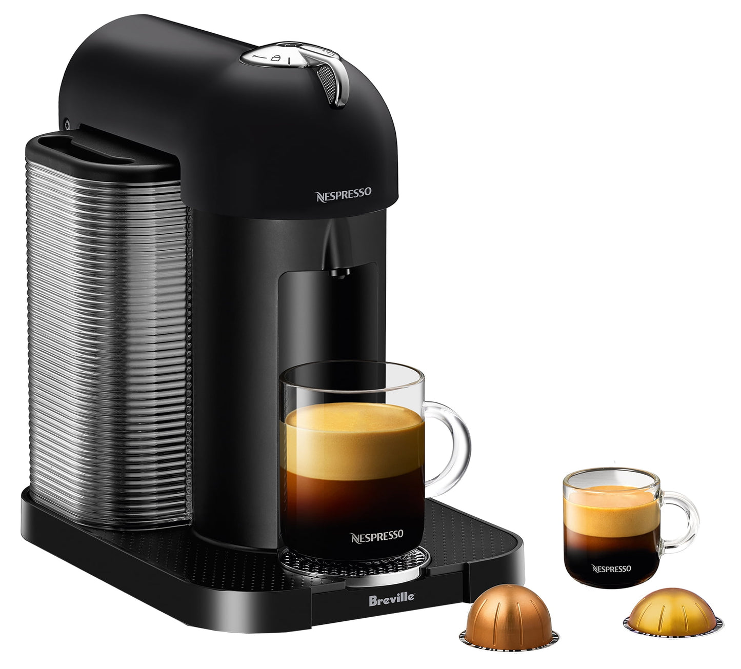 Nespresso Vertuo Coffee &amp; Espresso Single-Serve Machine in Chrome, BNV220CRO1BUC1