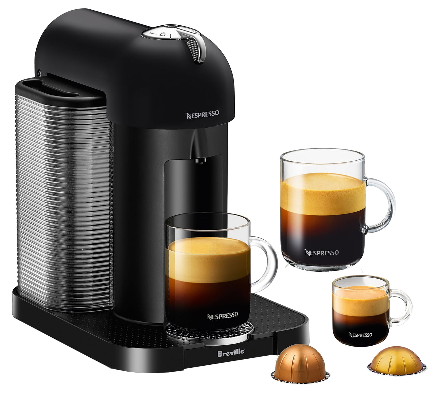 Nespresso Vertuo Coffee &amp; Espresso Single-Serve Machine in Chrome, BNV220CRO1BUC1