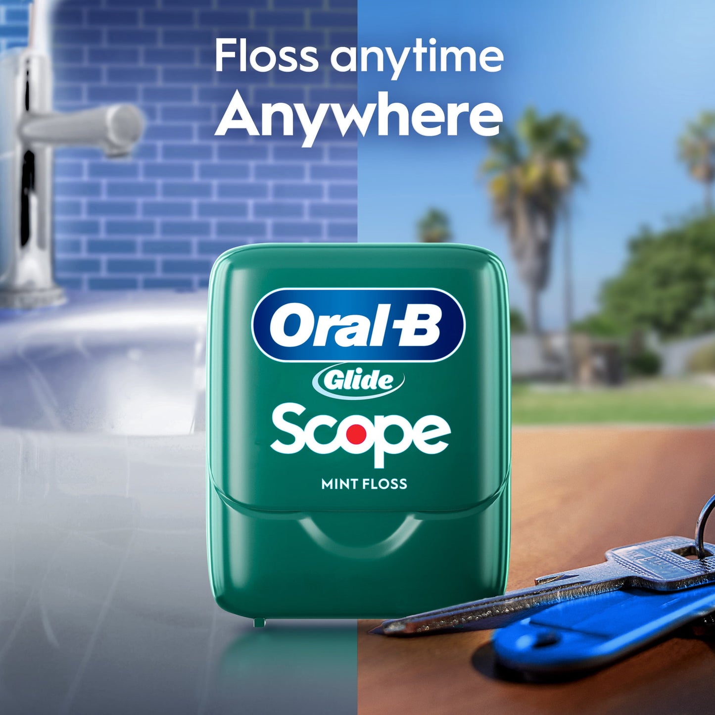 Oral-B Floss, Glide with Scope Flavor, Mint Dental Floss, 40 meters