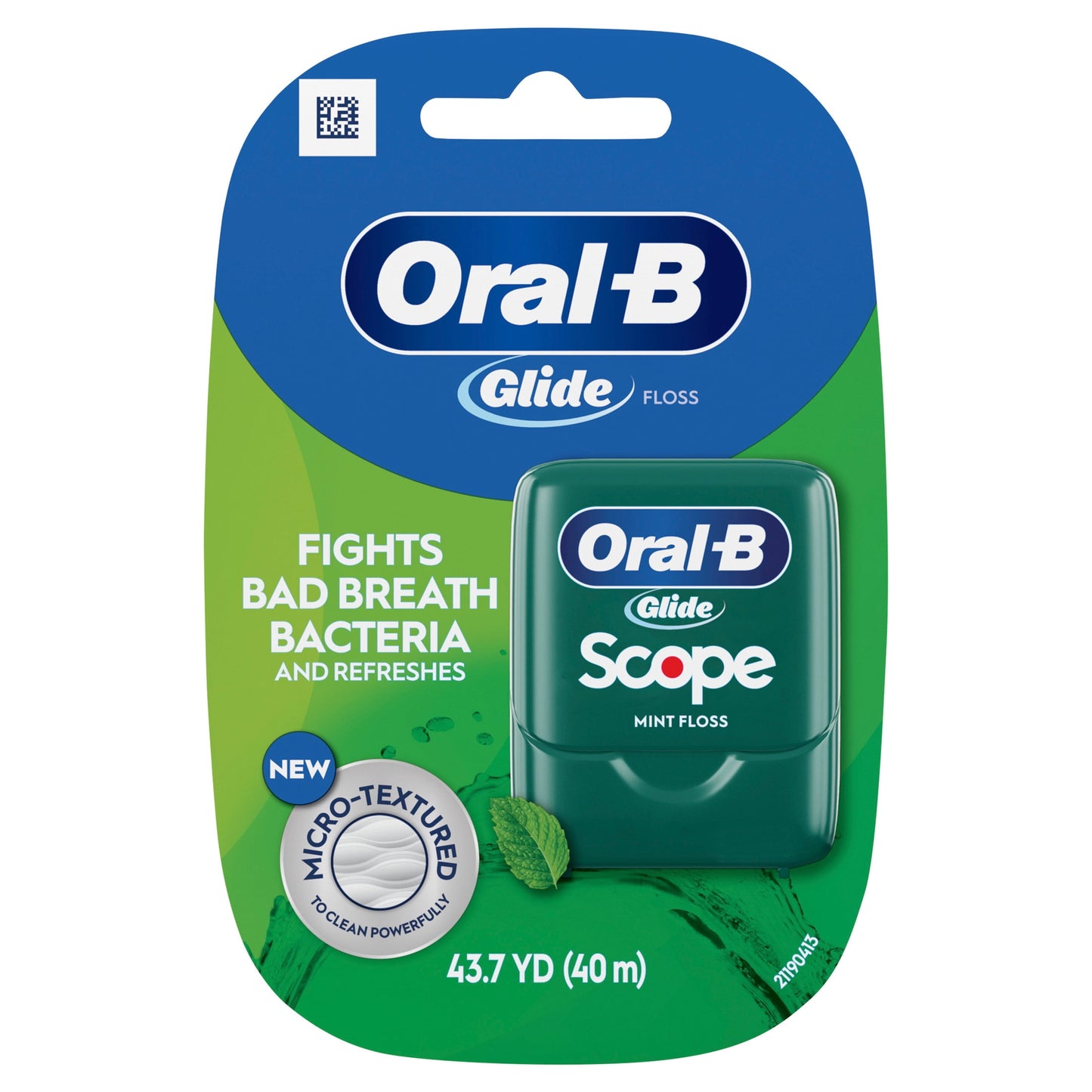 Oral-B Floss, Glide with Scope Flavor, Mint Dental Floss, 40 meters