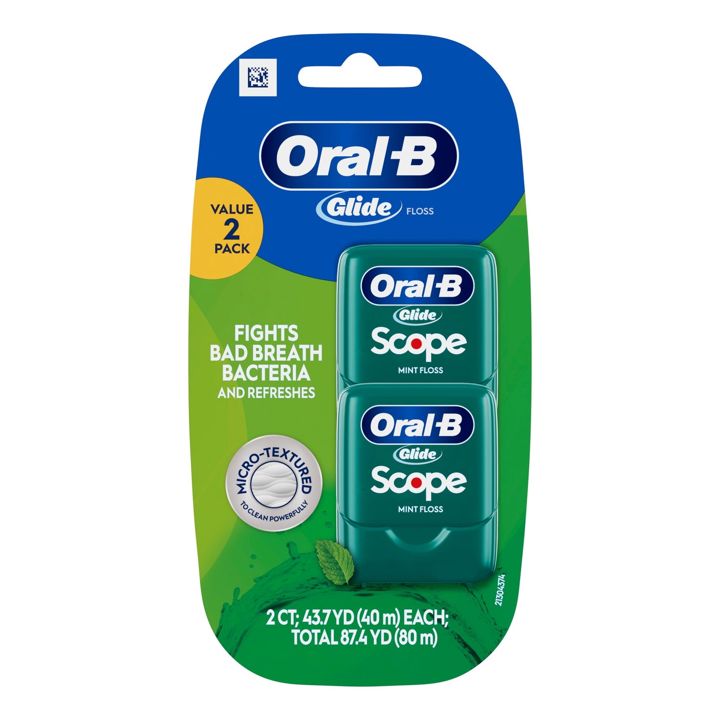 Oral-B Floss, Glide with Scope Flavor, Mint Dental Floss, 40 meters