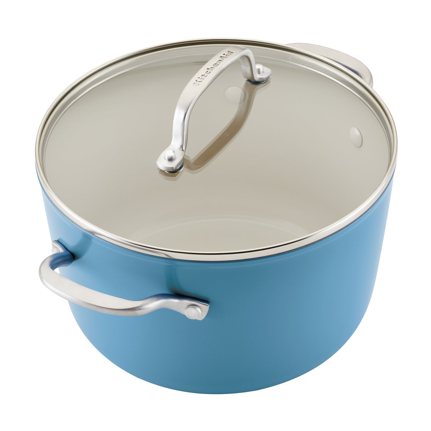 KitchenAid Hard Anodized 10 Pcs Ceramic Nonstick Cookware Pots and Pans Set, Oven Safe to 500°F, Pistachio