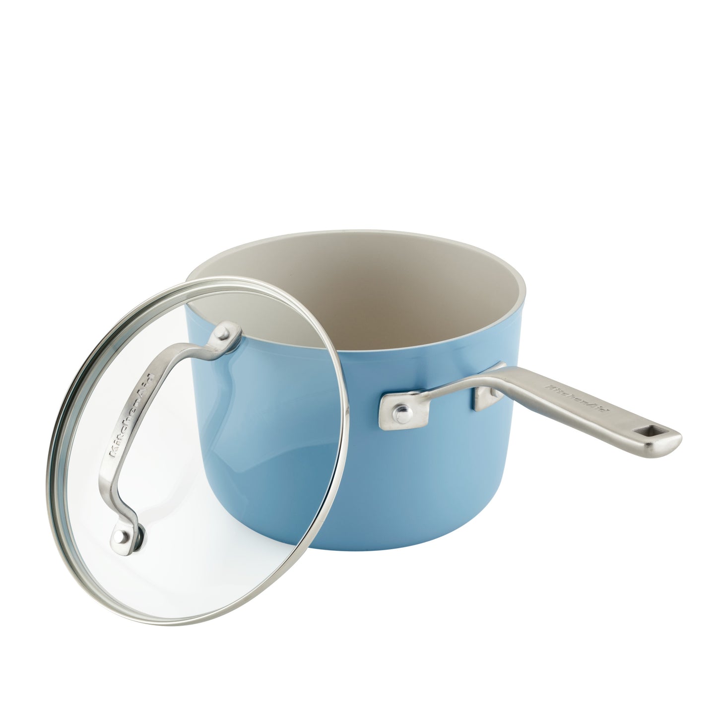 KitchenAid Hard Anodized 10 Pcs Ceramic Nonstick Cookware Pots and Pans Set, Oven Safe to 500°F, Pistachio