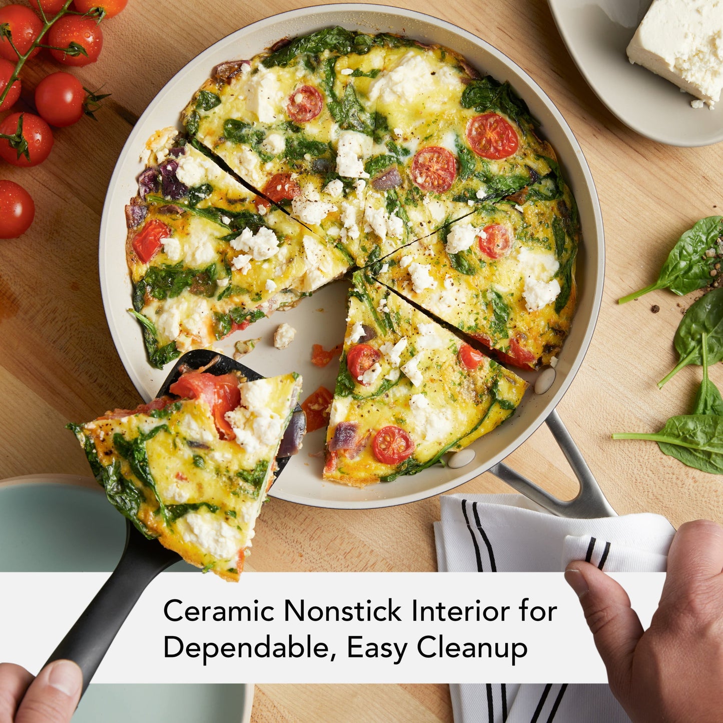 KitchenAid Hard Anodized 10 Pcs Ceramic Nonstick Cookware Pots and Pans Set, Oven Safe to 500°F, Pistachio