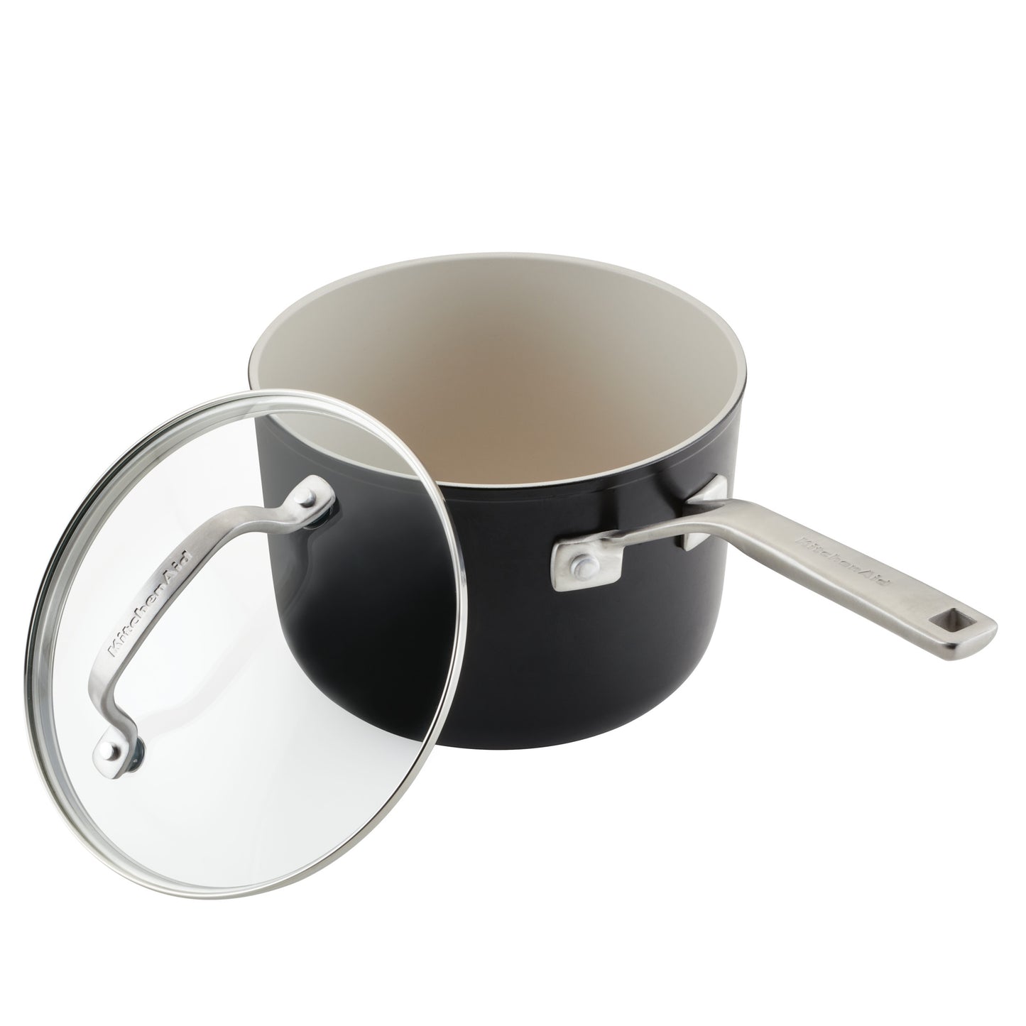 KitchenAid Hard Anodized 10 Pcs Ceramic Nonstick Cookware Pots and Pans Set, Oven Safe to 500°F, Pistachio