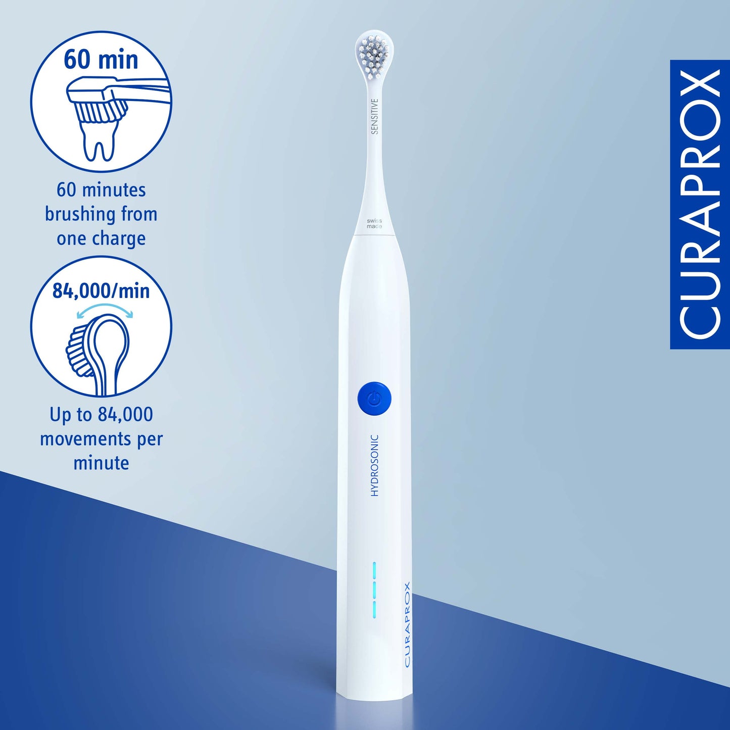Curaprox Hydrosonic Easy – Sonic Toothbrush for Simple, Powerful Oral Health
