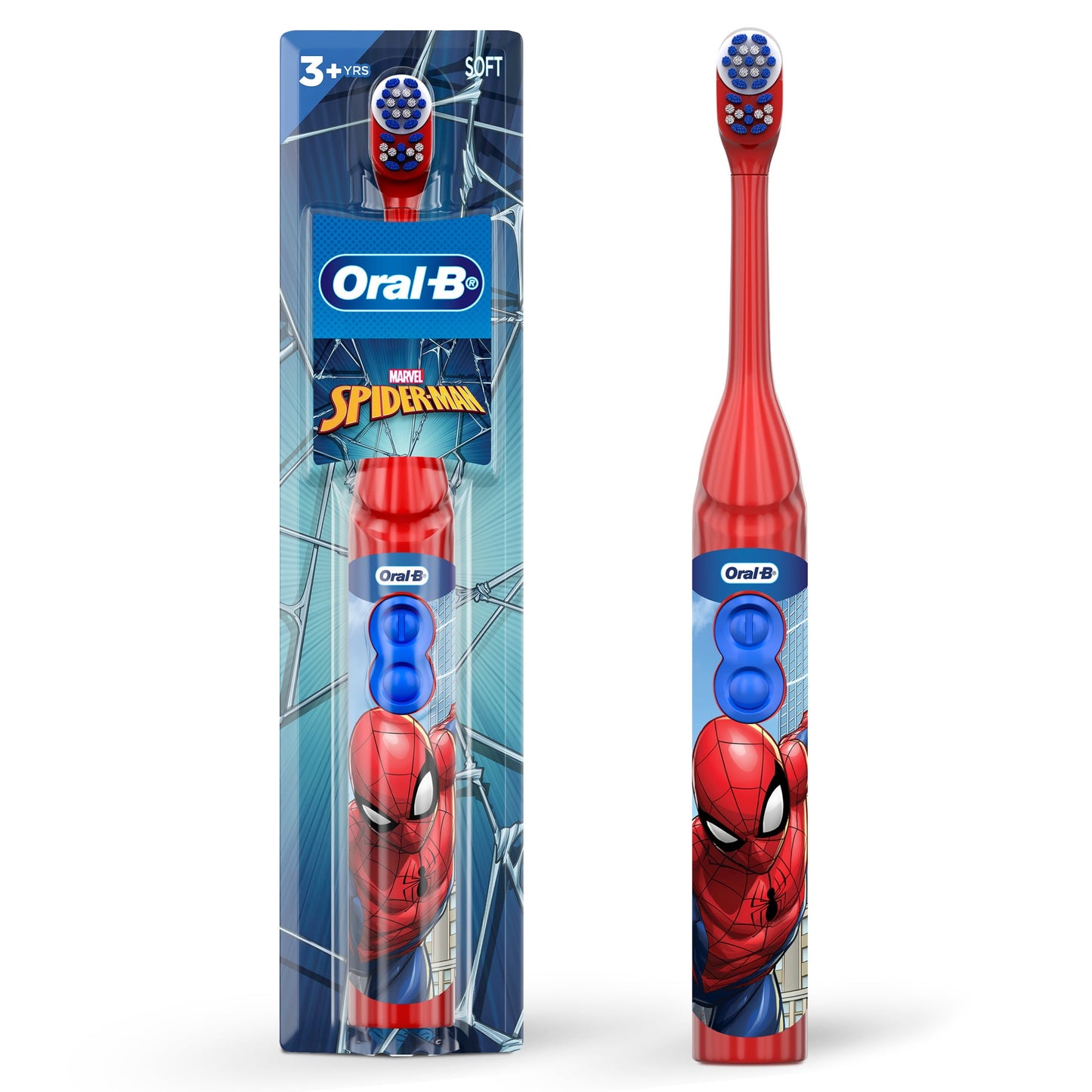 Oral-B Spiderman Battery Toothbrush and Crest Spiderman Toothpaste Bundle