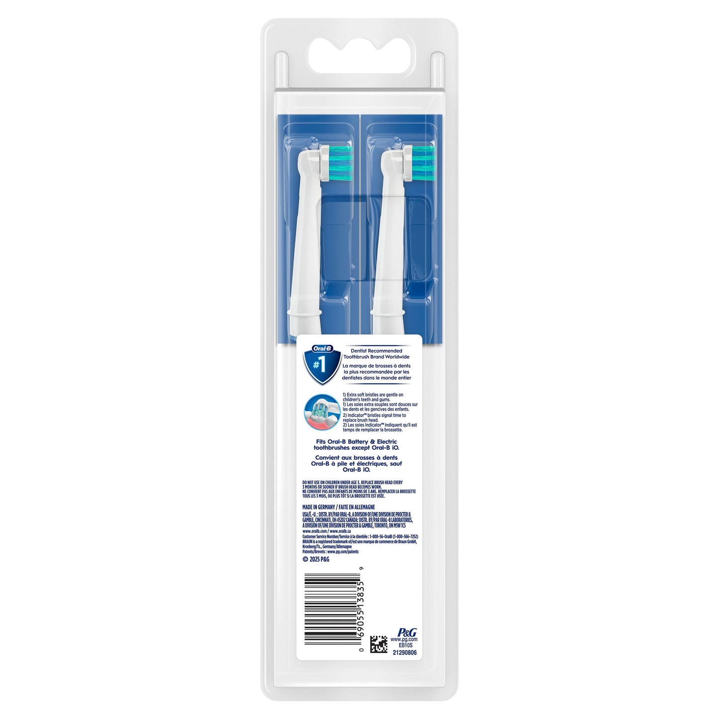 Oral-B Kids Extra Soft Replacement Brush Heads, 2 count, Cavity Protection