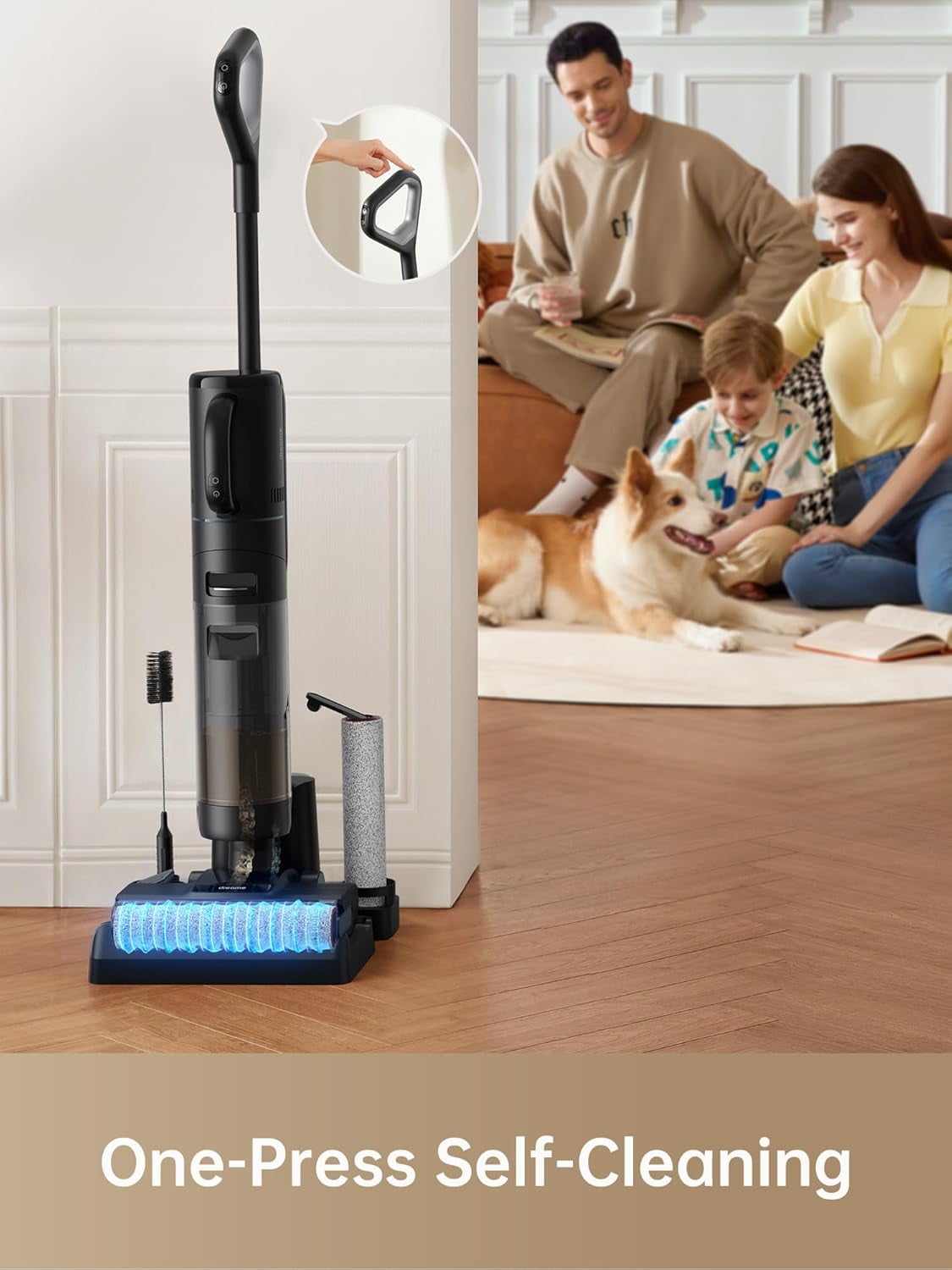 Dreame FloorX 302 Wet Dry Vacuum Cleaner, Vacuum Mop All in One with Auto Self-Cleaning, Floor Cleaner Machine for Hard Floor, 35 Mins Runtime, Edge Cleaning, Self-Propelled Vacuum Mop Combo