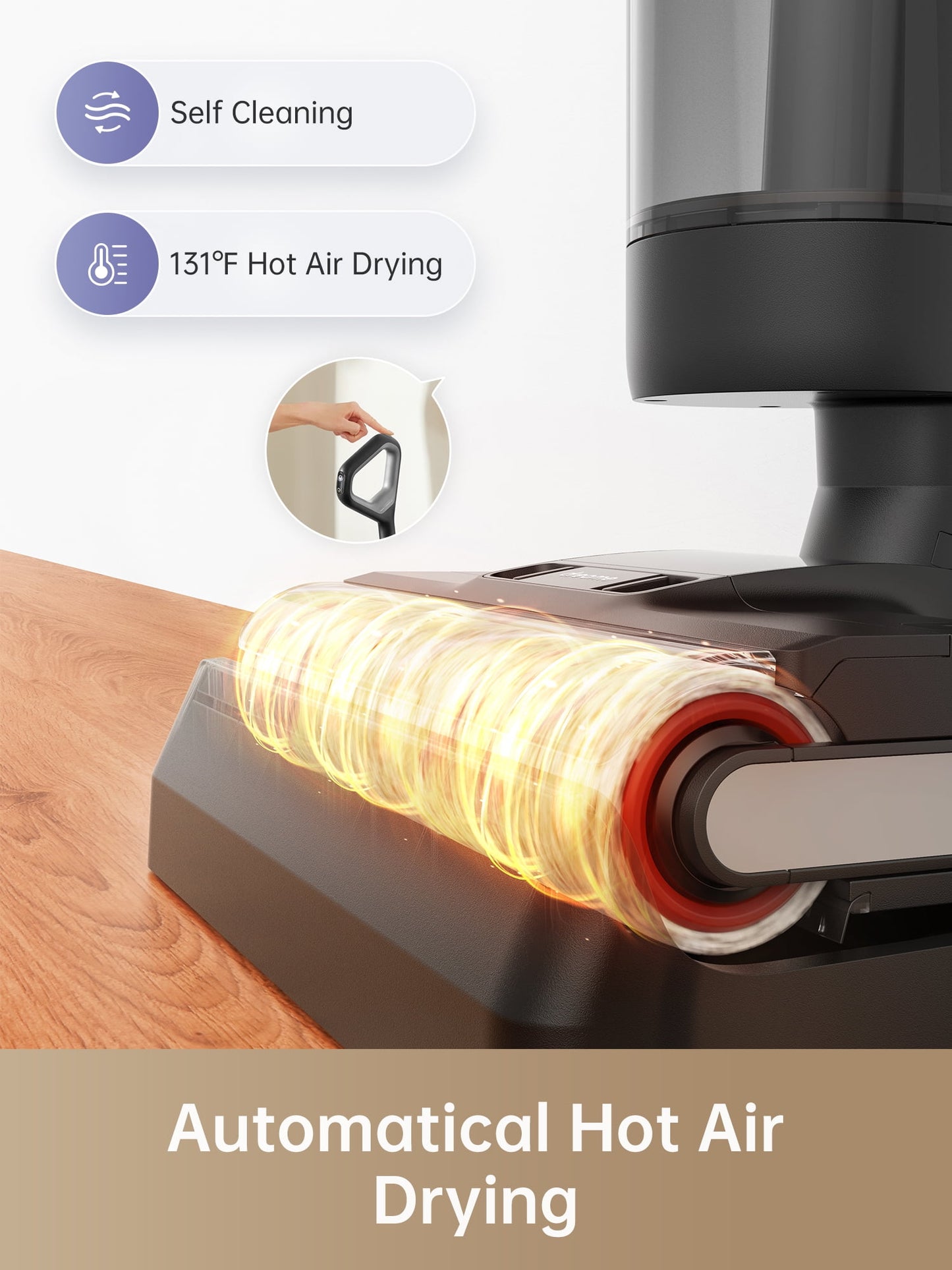 Dreame FloorX 302 Wet Dry Vacuum Cleaner, Vacuum Mop All in One with Auto Self-Cleaning, Floor Cleaner Machine for Hard Floor, 35 Mins Runtime, Edge Cleaning, Self-Propelled Vacuum Mop Combo
