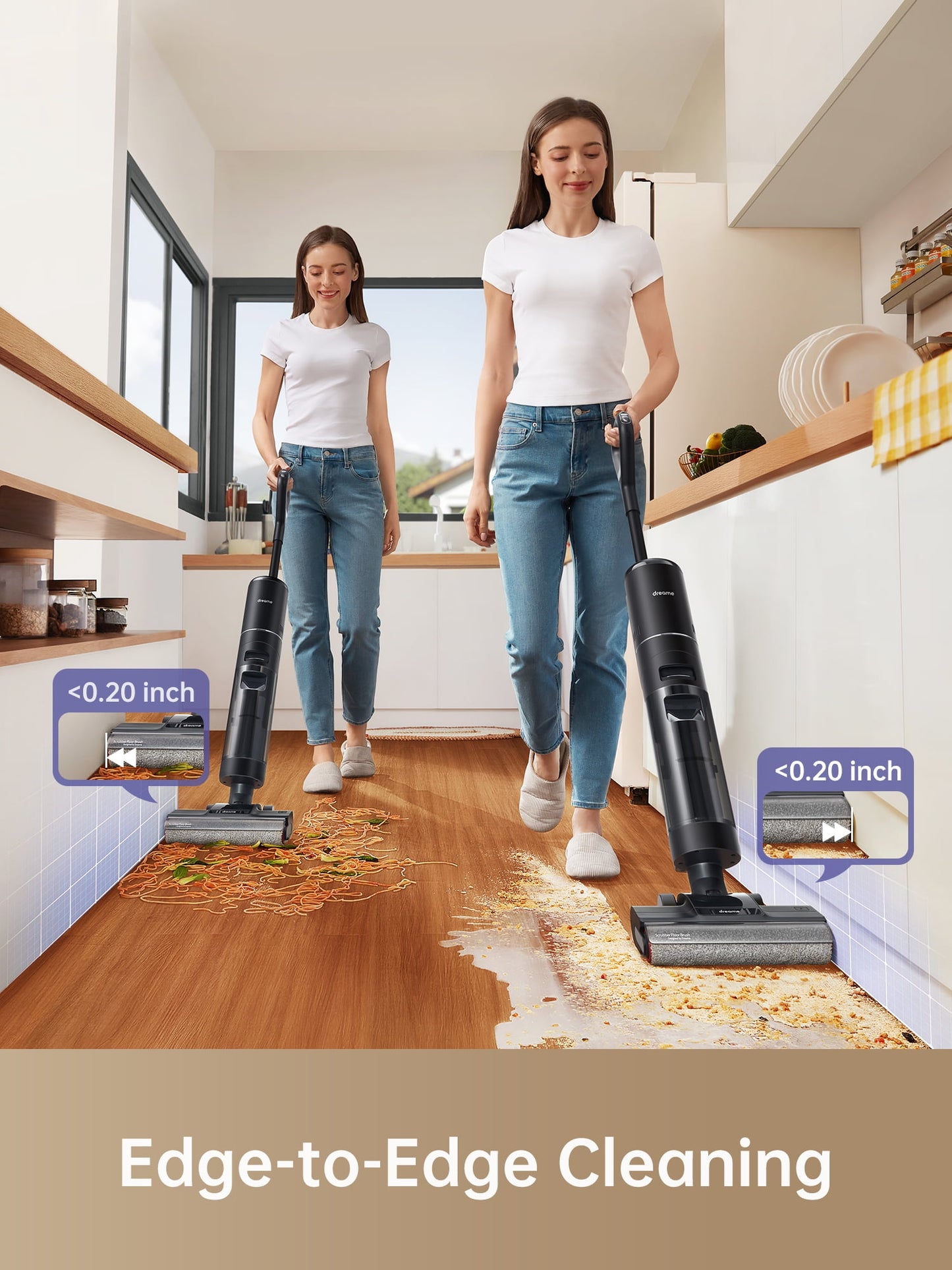 Dreame FloorX 302 Wet Dry Vacuum Cleaner, Vacuum Mop All in One with Auto Self-Cleaning, Floor Cleaner Machine for Hard Floor, 35 Mins Runtime, Edge Cleaning, Self-Propelled Vacuum Mop Combo