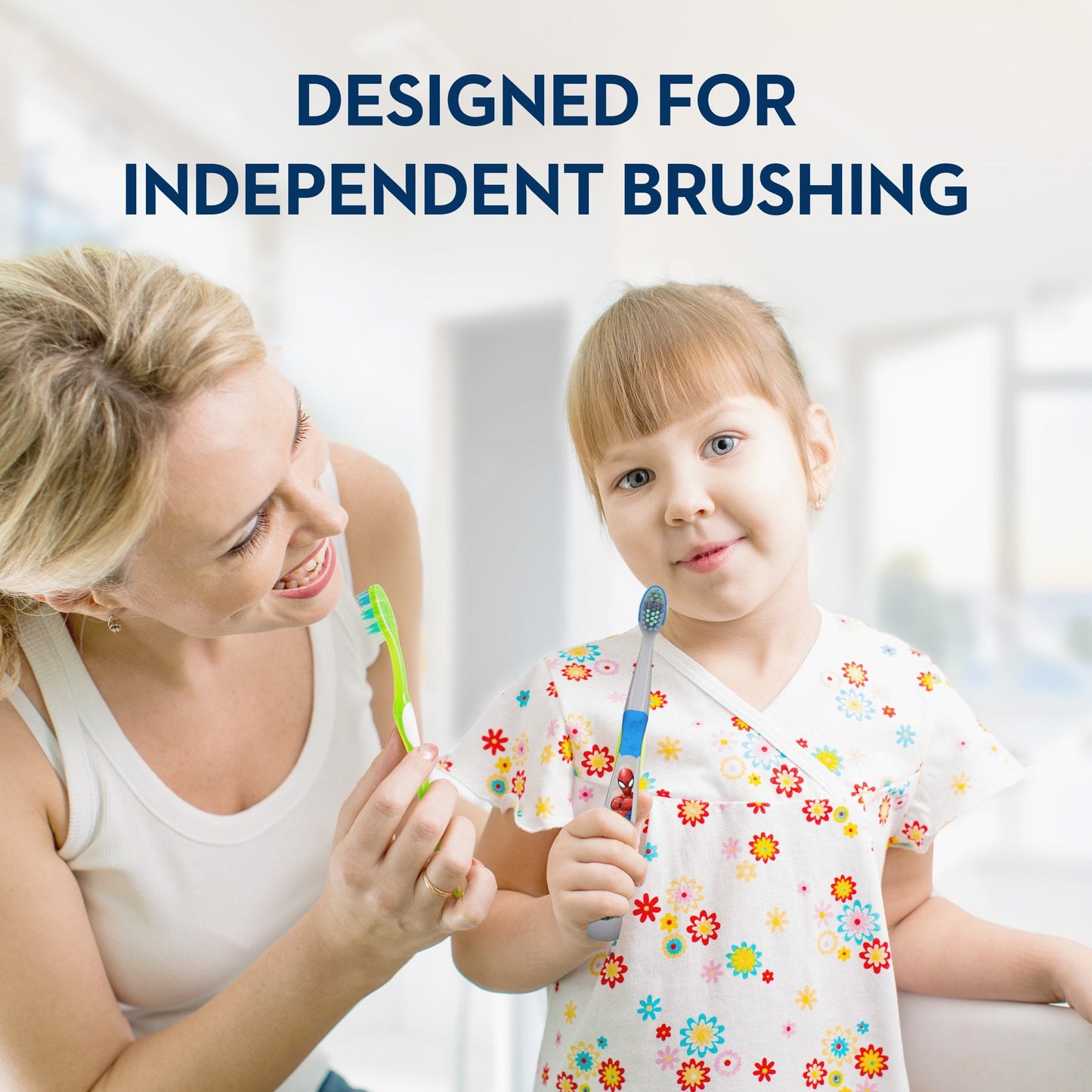 Oral-B Kids Ages 3+ Spider Man Toothbrush Power Tip Bristles, 2ct, 3-Pack