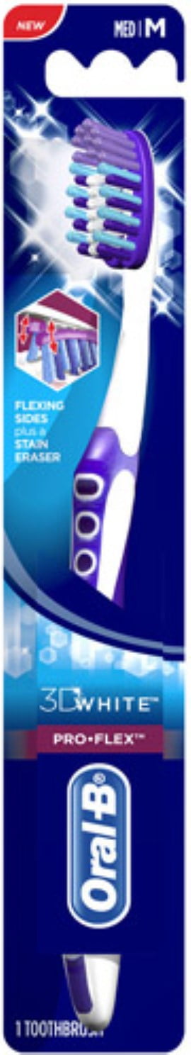 Oral-B 3D White Pro-Flex Toothbrush Medium 1 Each (Pack of 3)