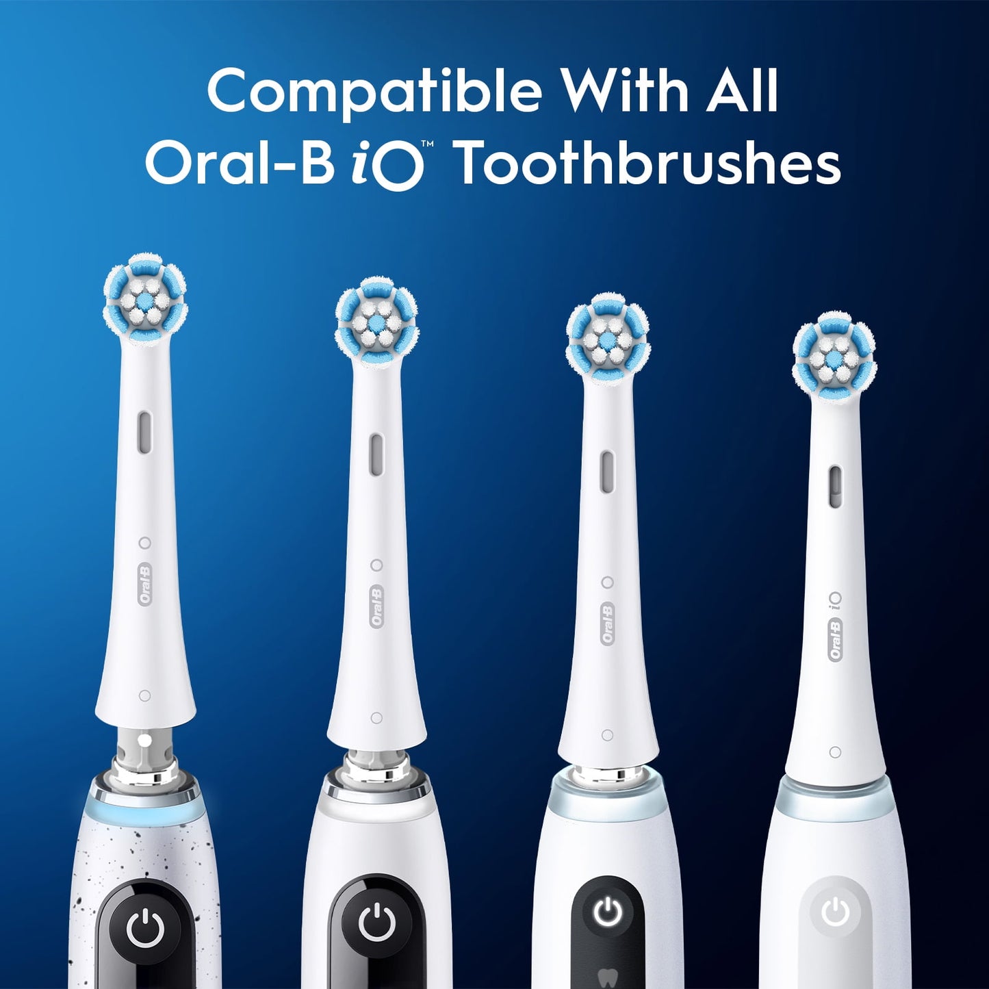 Oral-B iO Gentle Care Replacement Brush Heads, White, 2 Count, Adults and Children 3+