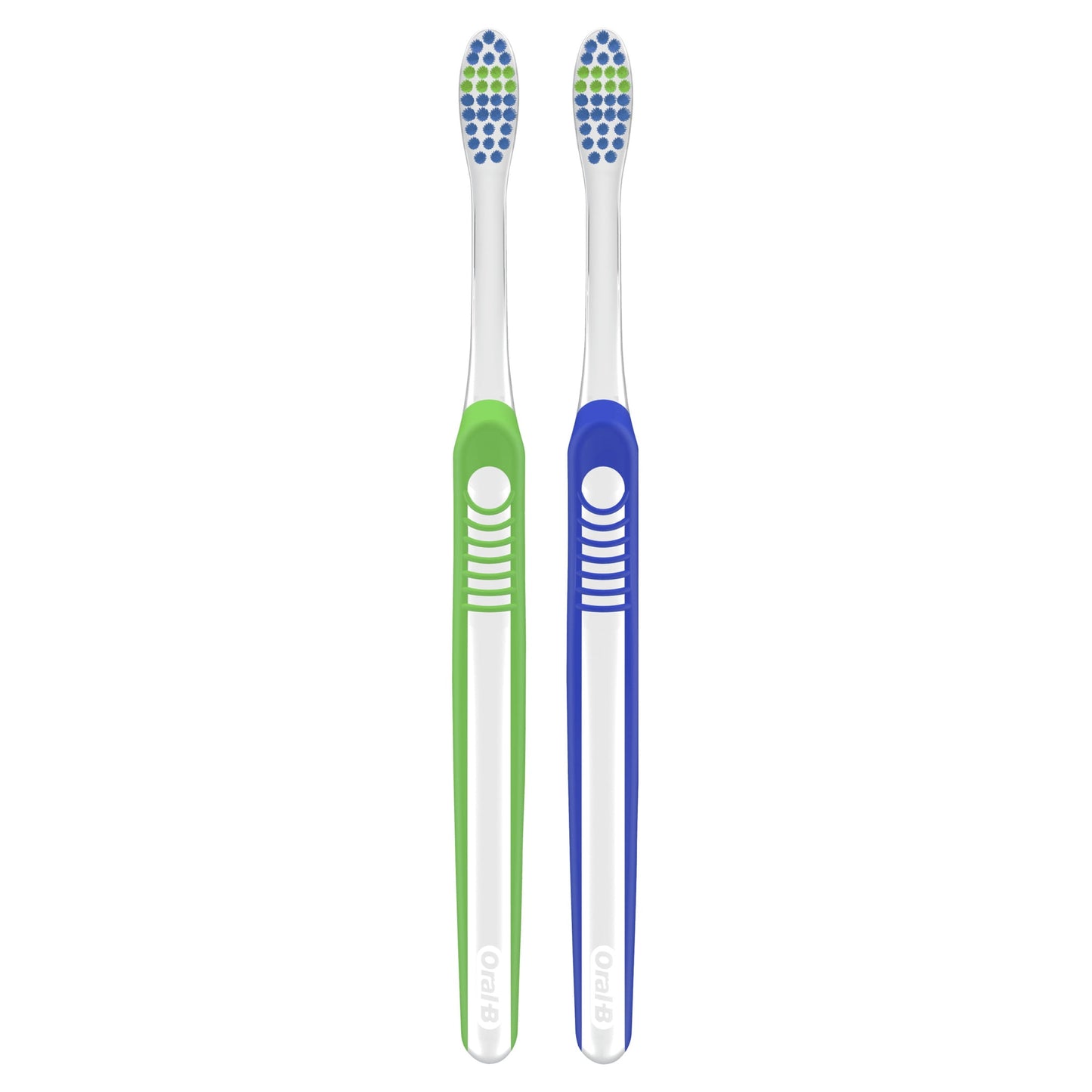 Oral-B Toothbrush Advanced Clean, Color Changing Bristles, Soft, 2 Count