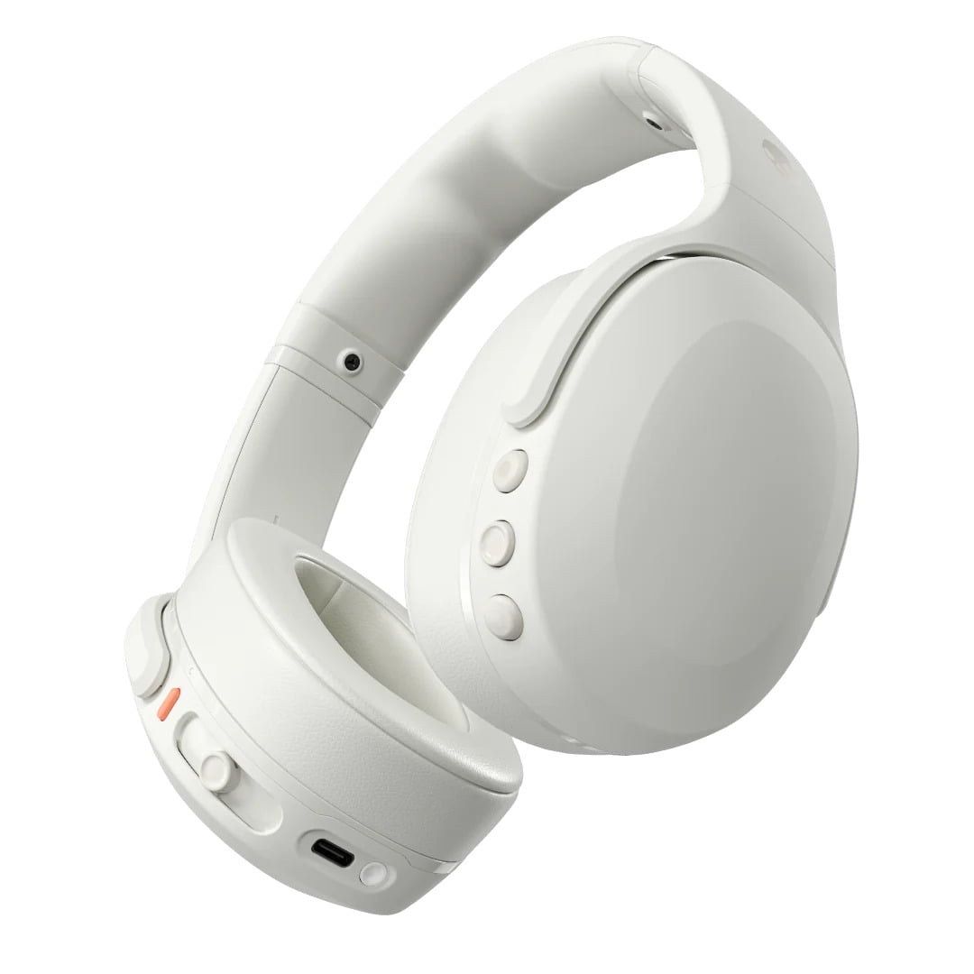 Skullcandy Crusher Evo S6EVW-B002 Bluetooth Headphones – Noise Isolating Over-Ear Fit 40 Hours Battery, Microphone for iPhone Android  – Bone