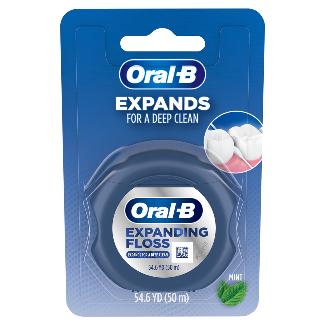 Oral-B Expandable Ribbon Dental Floss, Mint, Expands for a Deep Clean, 50M