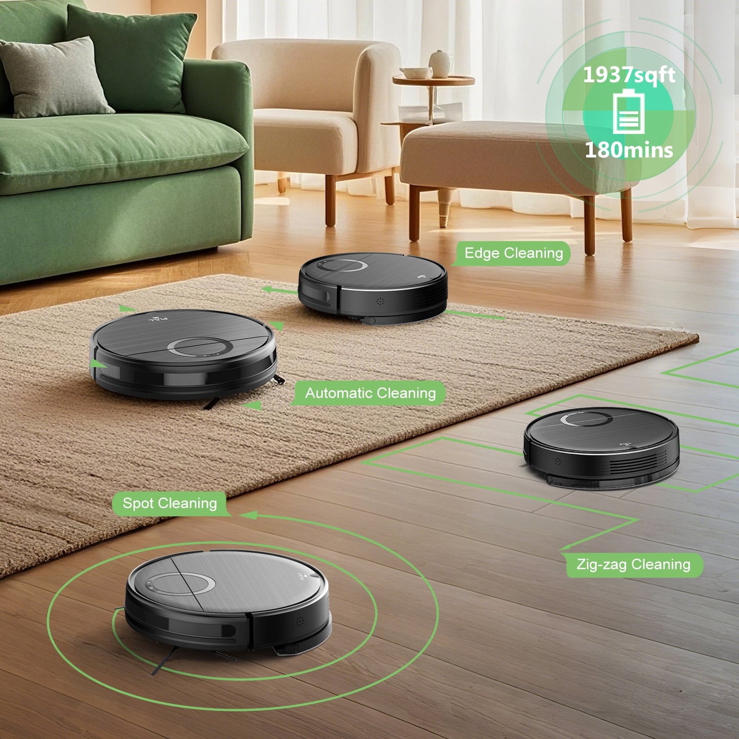 ONSON Robot Vacuum Cleaner, Robot Vacuum and Mop Combo with WIFI / Alexa for Pet Hair and Hard Floor
