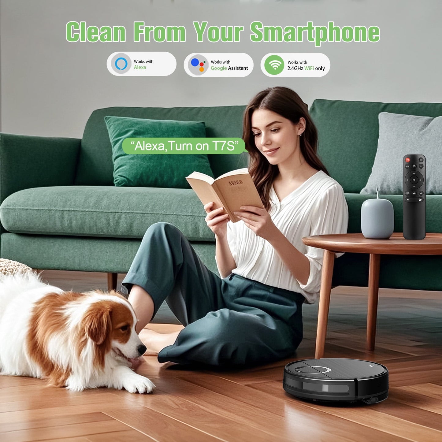 ONSON Robot Vacuum Cleaner, Robot Vacuum and Mop Combo with WIFI / Alexa for Pet Hair and Hard Floor