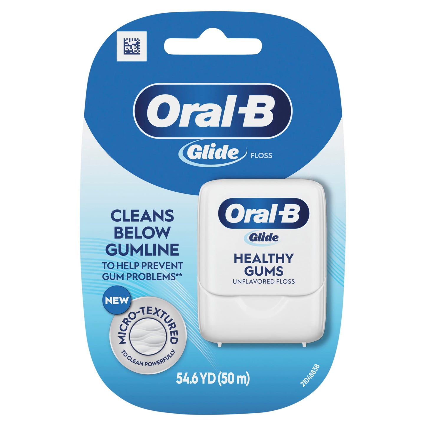 Oral-B Floss, Glide Healthy Gums Unflavored Dental Floss, Smooth, Strong, Shred Resistant 50m