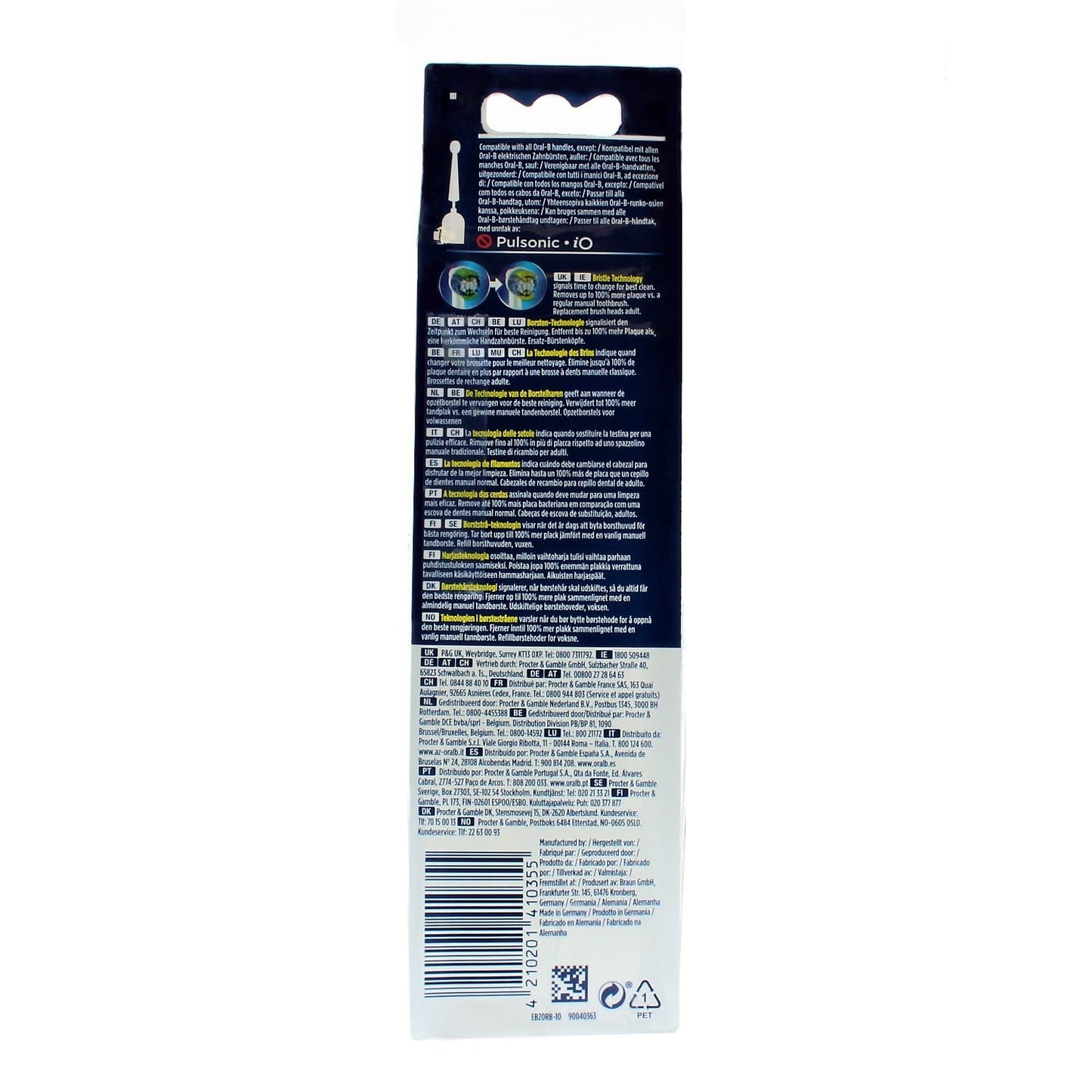 Oral-B Precision Clean Replacement Brush Heads 10 ct Carded Pack