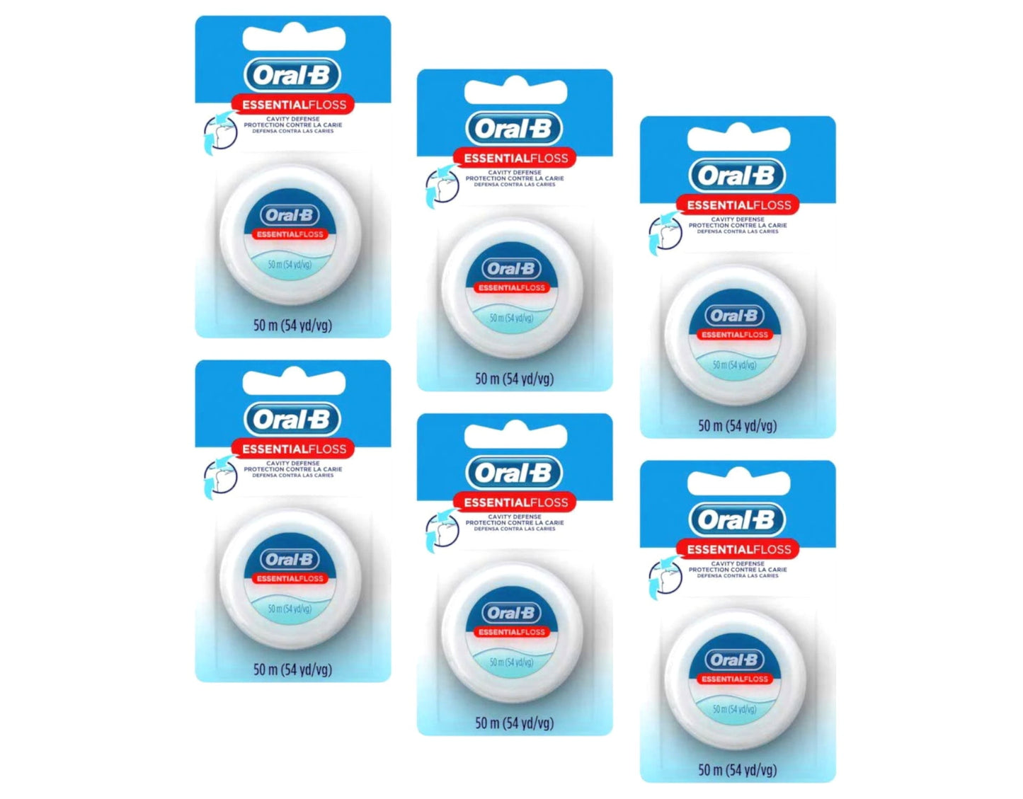 Oral-B EssentialFloss Waxed 54 Yards (Pack of 6)
