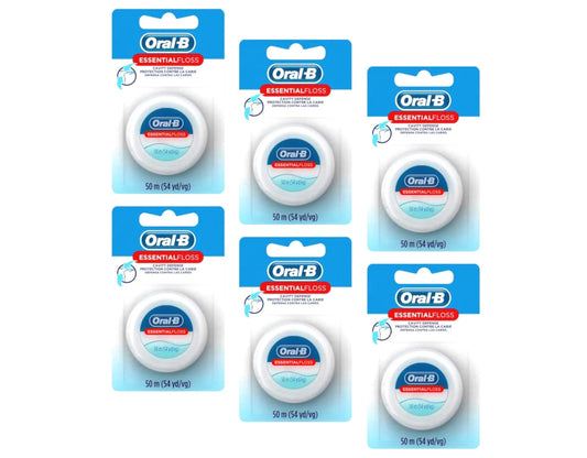 Oral-B EssentialFloss Waxed 54 Yards (Pack of 6)