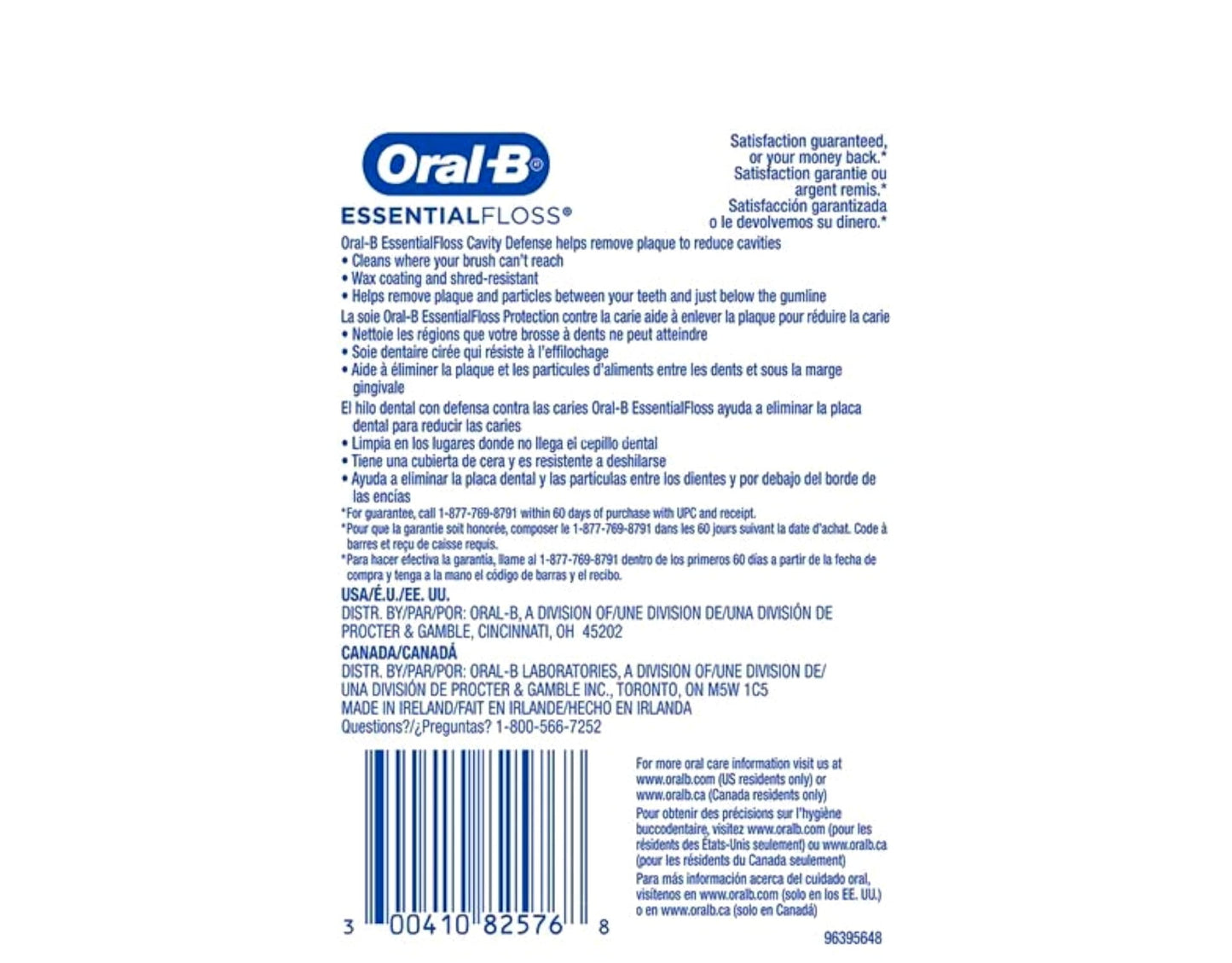 Oral-B EssentialFloss Waxed 54 Yards (Pack of 6)
