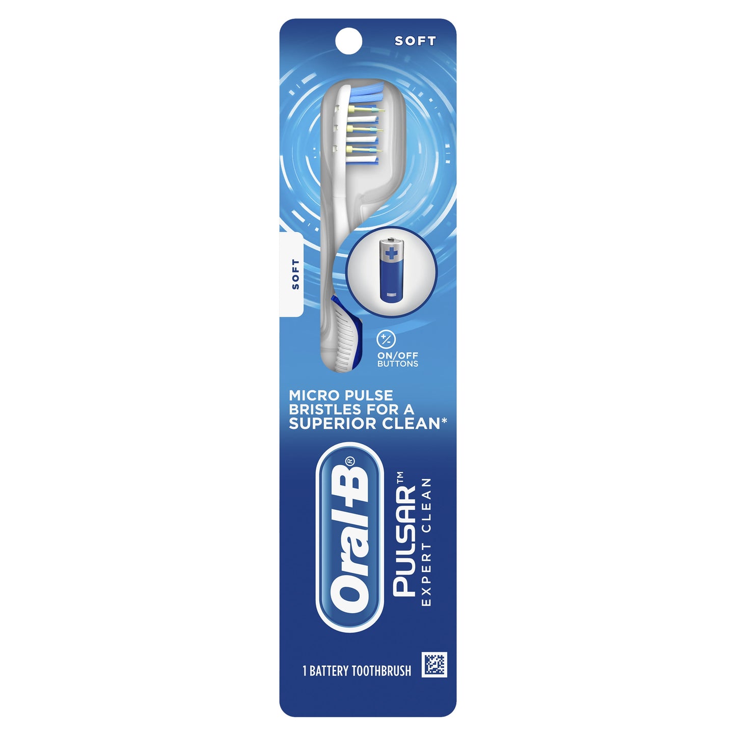 Oral-b pulsar expert clean battery powered toothbrush, soft, 1 count