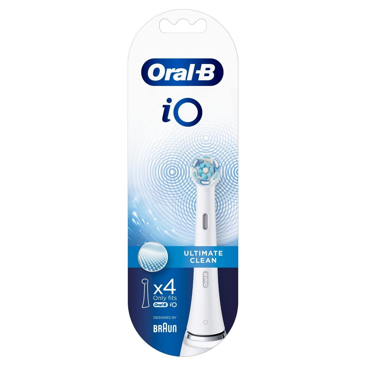 Oral-B iO Series Ultimate Clean Electric Toothbrush Replacement Brush Heads for an Oral-B Electric Toothbrush, 4 count, White