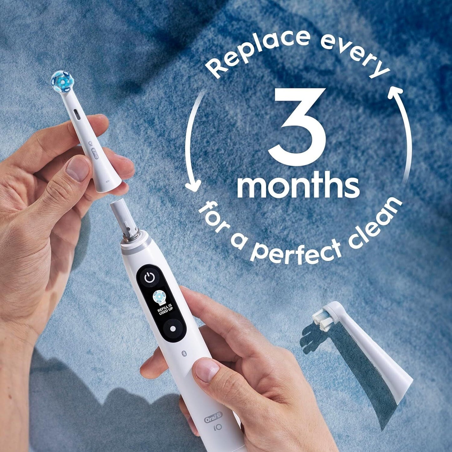 Oral-B iO Series Ultimate Clean Electric Toothbrush Replacement Brush Heads for an Oral-B Electric Toothbrush, 4 count, White