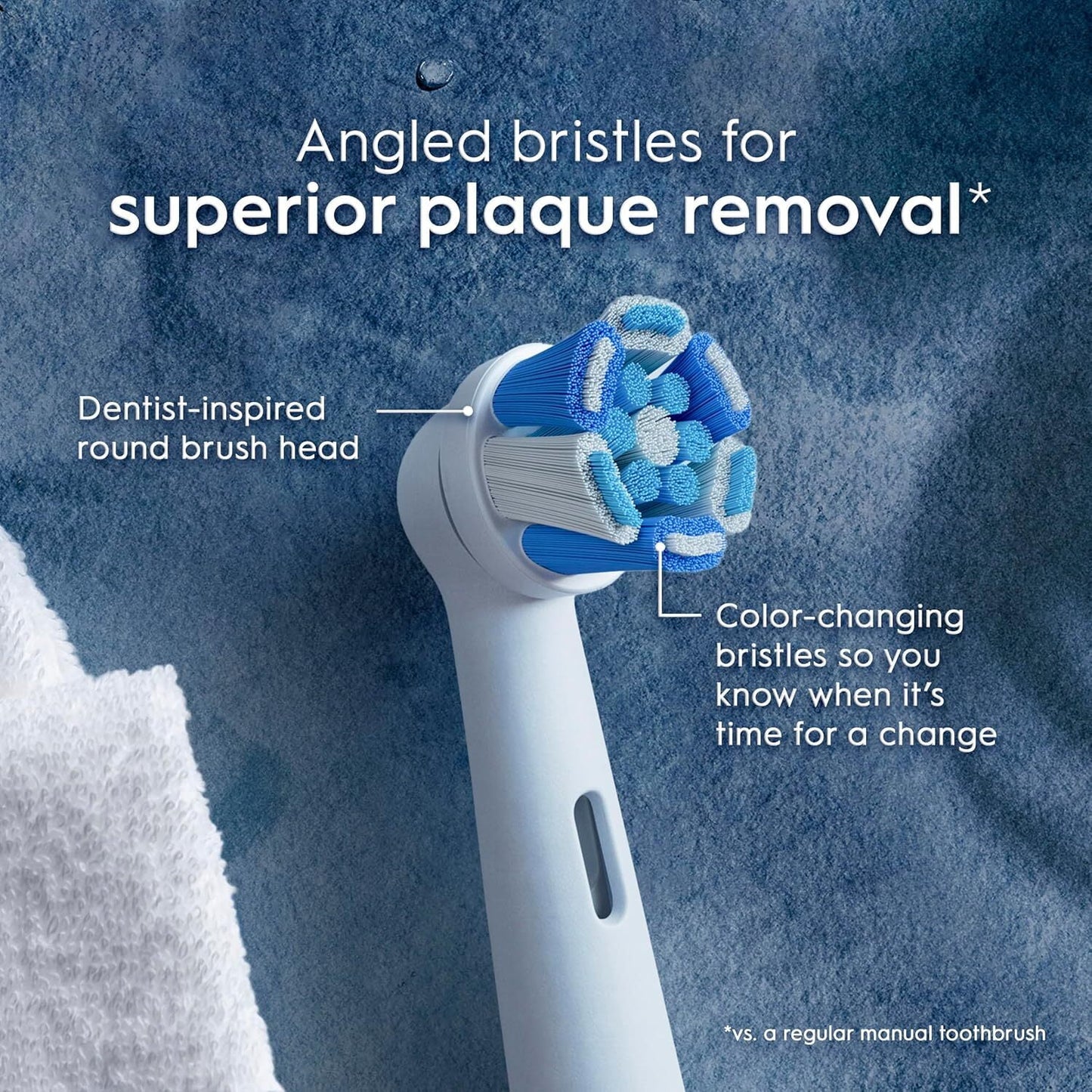 Oral-B iO Series Ultimate Clean Electric Toothbrush Replacement Brush Heads for an Oral-B Electric Toothbrush, 4 count, White