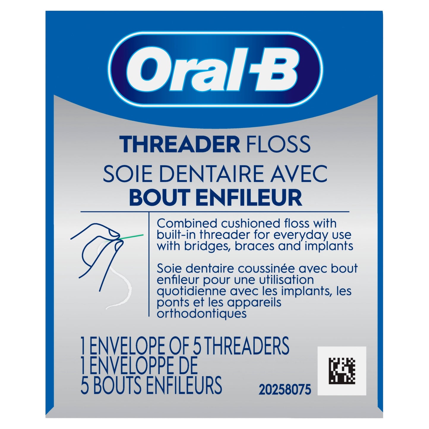 Oral-B Floss, Glide Pro-Health Dental Floss Threader for Braces and Dental Work, 30 Count